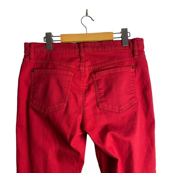 Iris Setlakwe Women's Red Skinny Denim Jeans - Picture 6 of 7